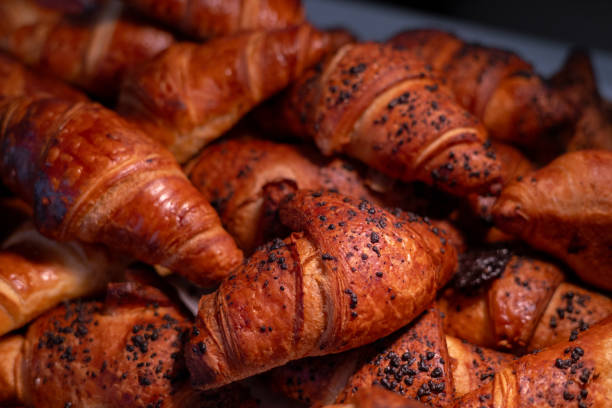 istock Freshly baked croissants displayed at a hotel buffet in Turkiye during breakfast hours 2186462720