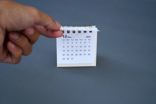 istock Hand flips November desk calendar to December 2024 2186462997