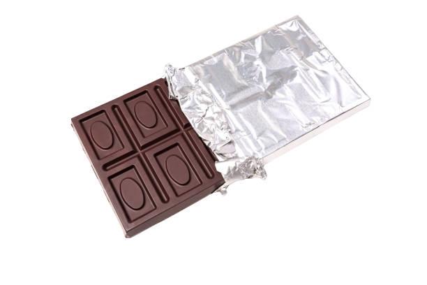 istock Bitter dark chocolate bar isolated on a white background 2186463571