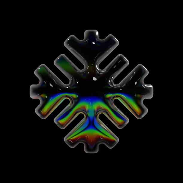 istock 3d holographic glass snowflake with glossy surface and gradient colors for winter themes and holiday decorations 2186476339