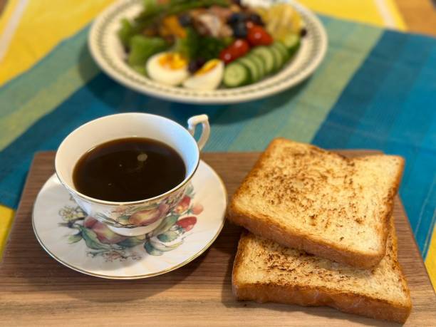 istock Homemade Warm Buttered Toast for Breakfast on a Plate 2186478660