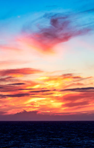 istock Dramatic Colorful Sunset Sky over North Atlantic Ocean. 2186480322