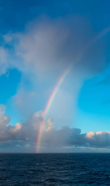 istock Dramatic Colorful Sunrise Sky over North Atlantic Ocean with Rainbow. 2186480378