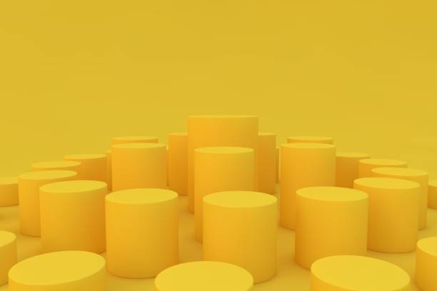 istock 3D background Abstract composition in minimal design. Platforms mockup product display presentation. Stage showcase 2186487930