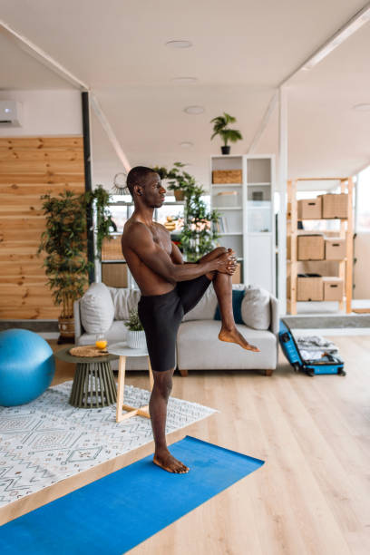 istock Yoga practice at home 2186488048