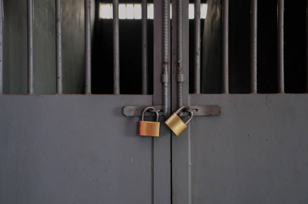 padlock on the prison door