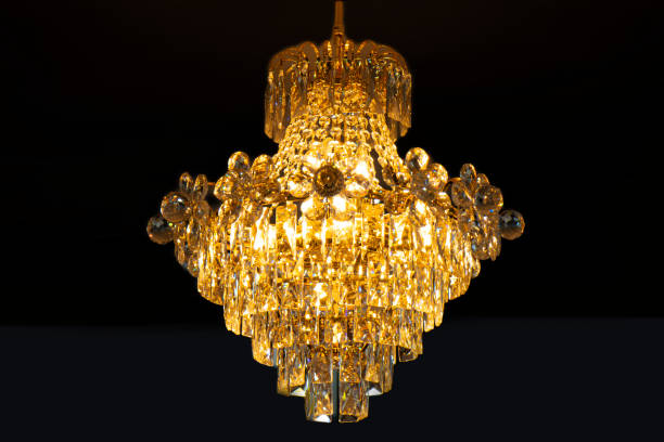 LED Lights, Lamps with bulbs chandelier, Electrical Equipments Mockups
