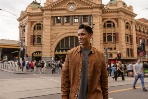 In front of Flinders Street Station