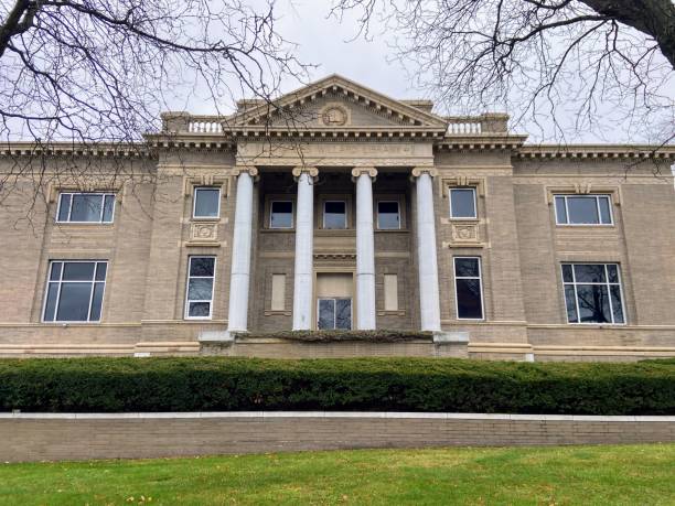The Public Library building in Rochester, Michigan.