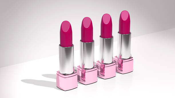 istock collection raspberry, pink lipstick tubes arranged elegantly, representing sophistication of natural, high-end makeup products, 3d render 2186517578