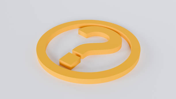 istock Yellow 3D question mark with a circle on a white background 2186520223