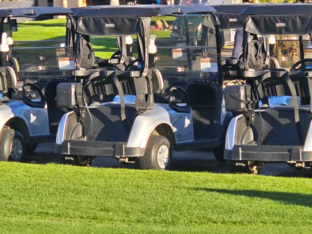 istock Groupn of golf carts 2186520914