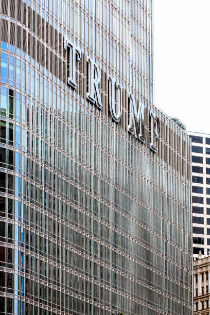 Chicago, IL, USA - October 19, 2014: Trump Tower in downtown Chicago. It was built in 2009.