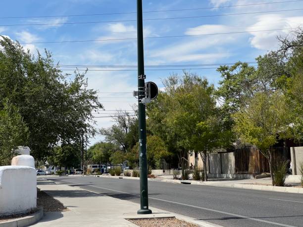 istock street scene with traffic camera 2186528339