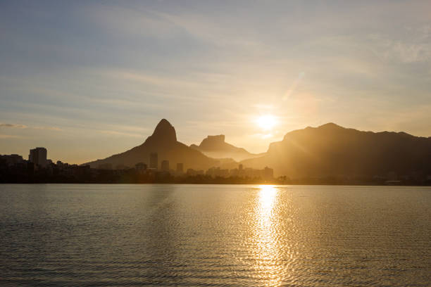 istock Sunset view at Rodrigo de Freitas Lagoon in Rio de Janeiro. 2186535281
