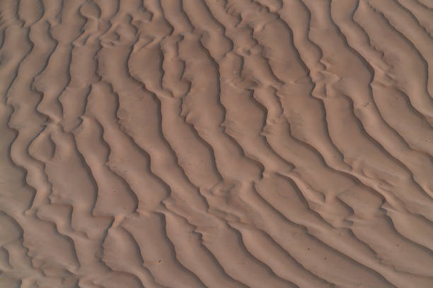 Natural texture formed by wind on the surface of desert sand