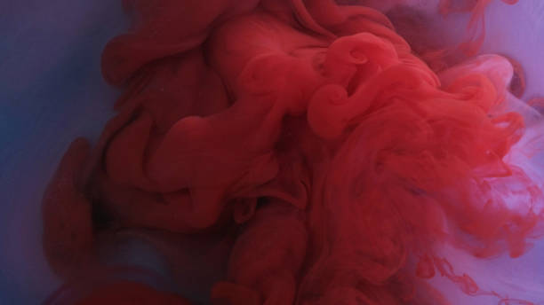 istock Draw liquid fumes cloud burn splash red purple art 2186542626