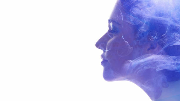 istock Mist portrait inner peace lady head silhouette 2186542631