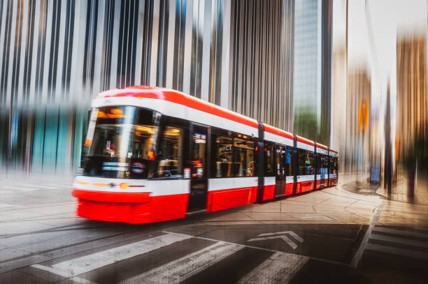 Mass transit / public transportation in downtown Toronto.
