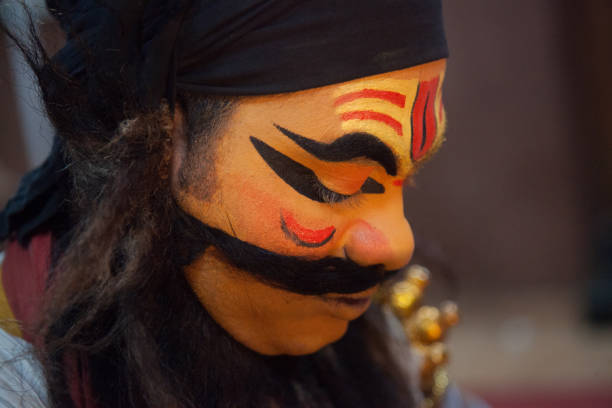 Kathakali artist makeup shots rare