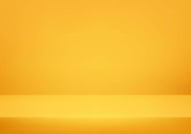 ilustrações de stock, clip art, desenhos animados e ícones de empty yellow studio background. space for selling products on the website. vector illustration. - fundo amarelo