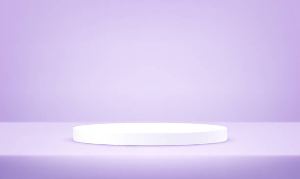 istock Pastel Purple background vector 3d with white podium. Space for selling products on the website. Vector illustration. 2186580662