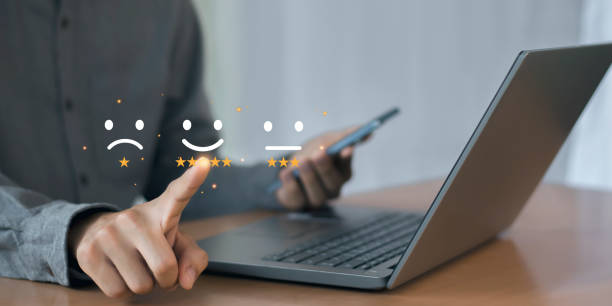 Customers rate service provider satisfaction through the application.