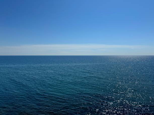 istock Ocean blue wide waters and blue sky horizon 2186584517