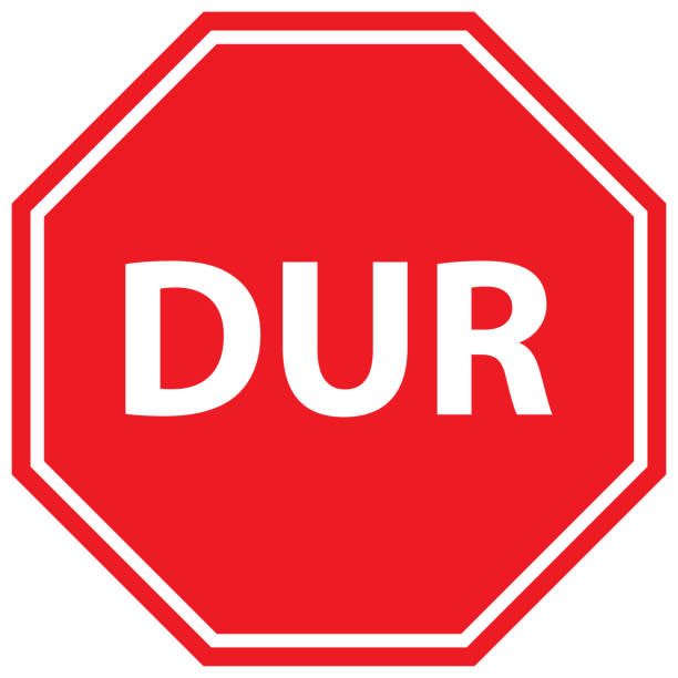 istock DUR Turkish Stop sign. Traffic warning symbol. Stop sign in Turkish. flat style. 2186586945
