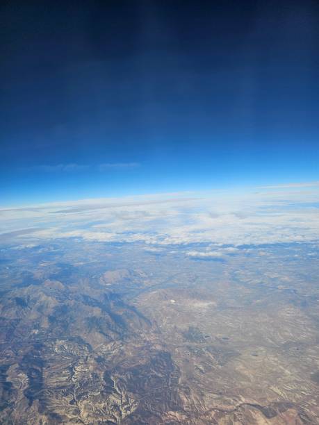 istock Aerial view from the plane to the Spain mountans and coast 2186587573