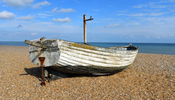 istock Old Fishing Boat on Aldeburgh Beach. 2186589358