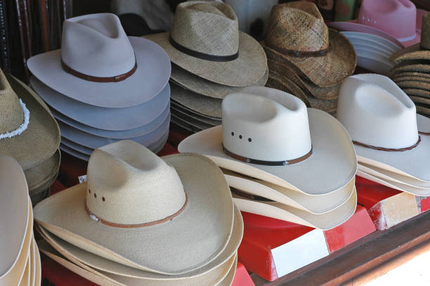 Texas hats in a shop in Fredericksburg