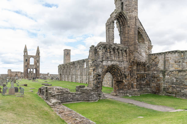 St Andrews, Fife, Scotland - Sept 15 2024:  The remains of St Andrews Cathedral