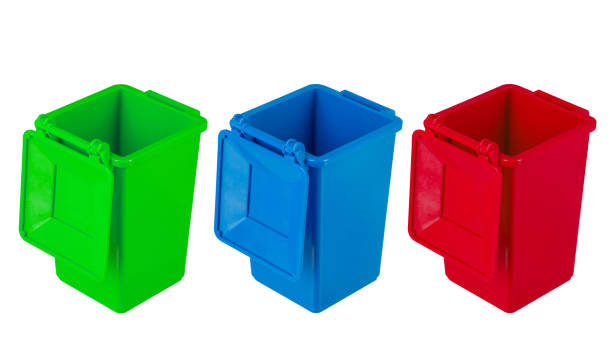 istock Set multi colors recycling bins isolated on white background. Garbage, trash bin. 2186612100