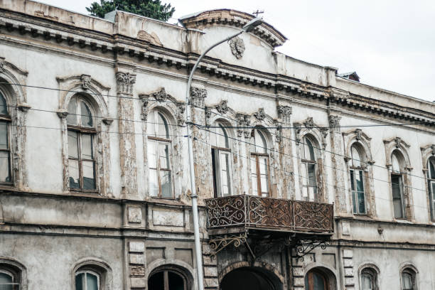 istock Old house facade with ornaments 2186619879