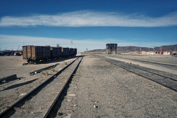 istock Abandoned Tracks and Sand-Drenched Ruins - Julaca, Uyuni, Bolivia 2186627656