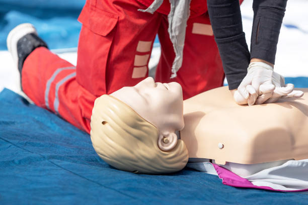 istock CPR - Cardiopulmonary resuscitation and first aid class 2186629616
