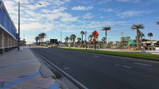 istock Palm trees and morning clouds in Daytona Beach 2186629741