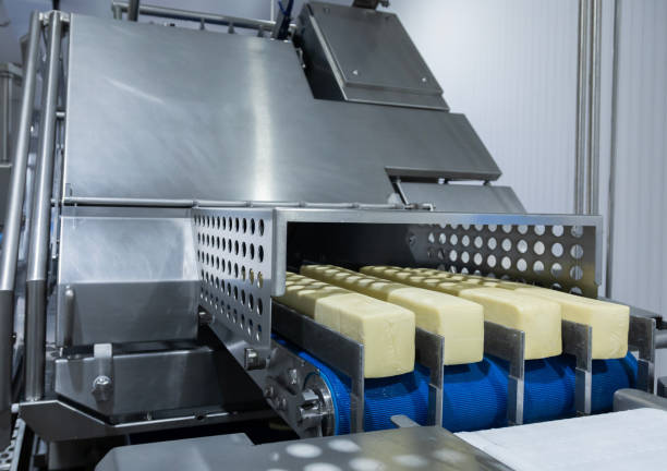 istock Mozzarella cheese factory. Scenes in a mozzarella cheese industry - industrial complex. 2186630827