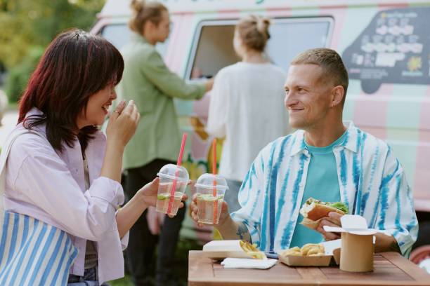 istock Biracial Couple on Date 2186632444