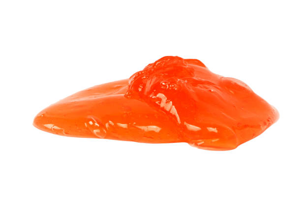 istock Red slime toy isolated on a white background. 2186636392