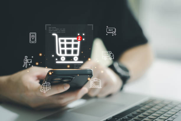 istock Online shopping customer point and manage online e-commerce business automation logistic supply chain in online dashboard. Global worldwide logistic management for online shopping with warehouse 2186638232