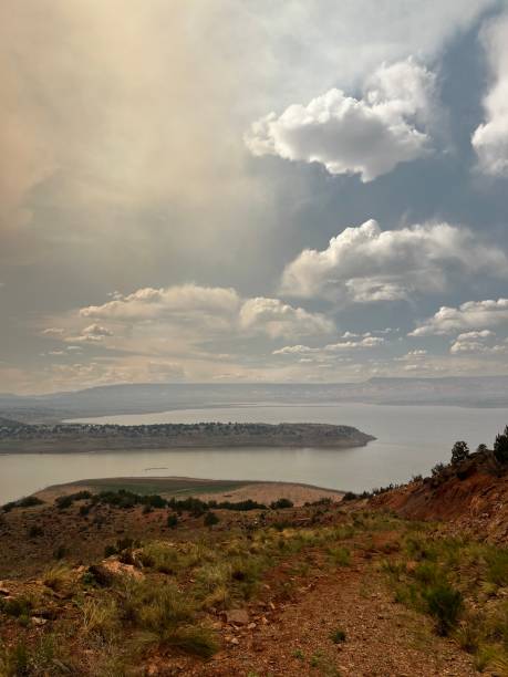 istock scenic view over a lake and hills 2186639271