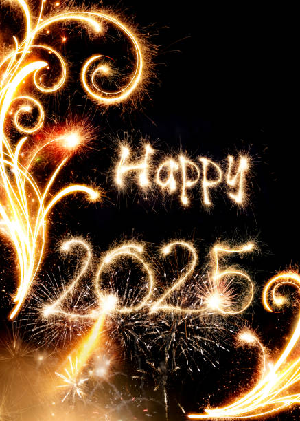 istock Sparkler Happy New Year 2025 with fireworks 2186640682