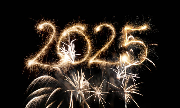 istock Sparkler Happy New Year 2025 with fireworks 2186641615