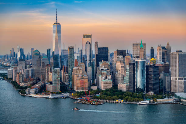 istock Lower Manhattan Skyline Aerial 2186645424