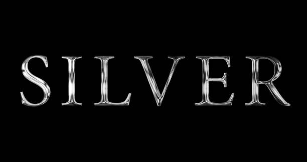 istock Silver text gold effect metal like shining luxurious glamour effect background. Cinematic title New Year trend celebration festive overlay. Star anniversary appreciation wishing asset. Silver Text. 2186651252