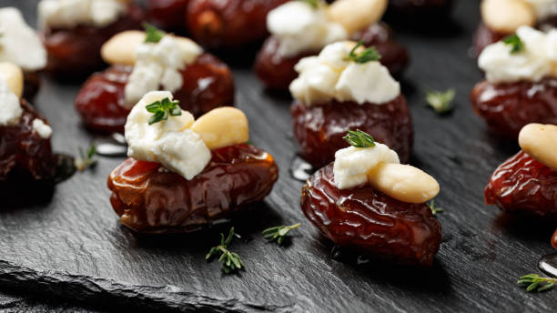 istock Stuffed Medjool dates with goat cheese, almonds and honey 2186652292