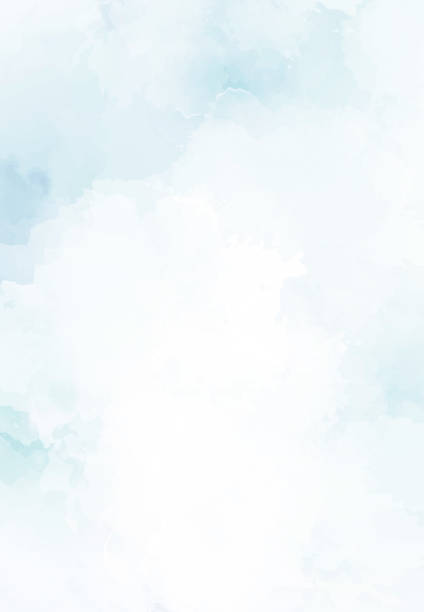 istock Angelic heaven clouds vector design background. Winter fairytale backdrop. Fliud blue and white drawing. 2186655944