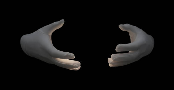 istock Magician holding something on black background, closeup 2186656666